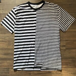 Hot Topic Black and White Striped Tee